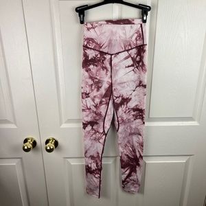 Balance Athletica Vitality Tie Dye Pink Leggings Size Small